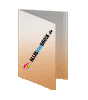 Hochzeitskarte DIN A5 4-seiter 4/4 farbig mit beidseitig partieller Glitzer-Lackierung