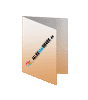Hochzeitskarte DIN A7 4-seiter 4/4 farbig mit beidseitig partieller Glitzer-Lackierung