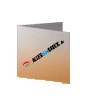 Hochzeitskarte Quadrat 105 x 105 mm 4-seiter 4/4 farbig mit beidseitig partieller Glitzer-Lackierung