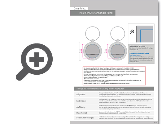 Product Bild holz-schl__sselanh__nger_rund_mit_beidseitiger_lasergravur