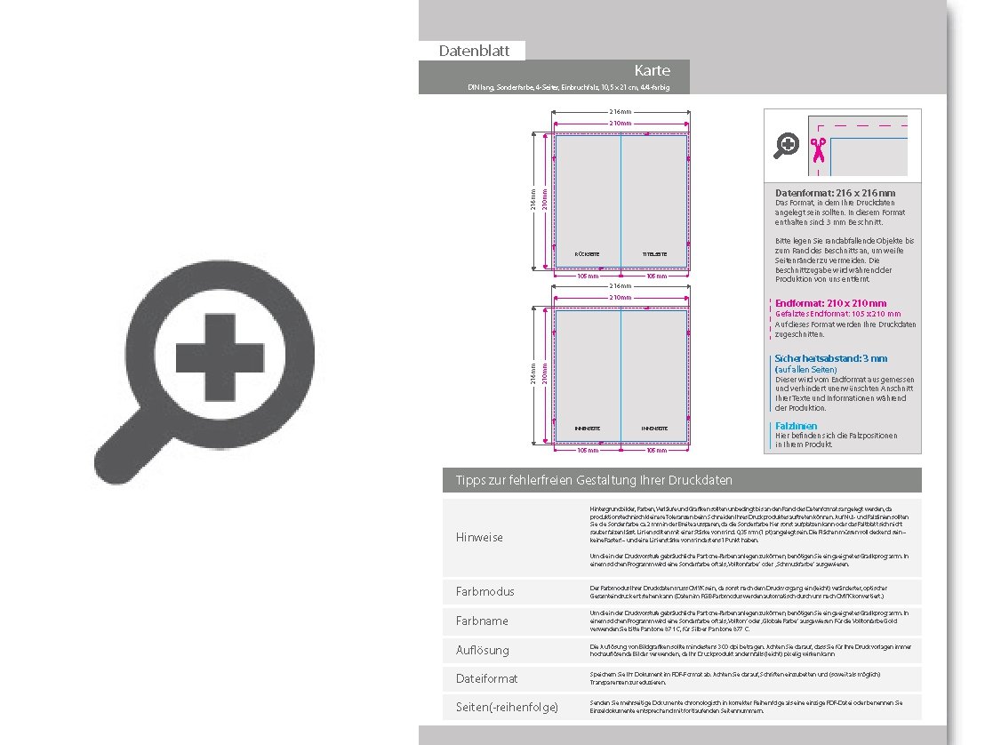 Product Bild trauerkarte_din_lang_4-seiter_4_4_farbig_+_sonderfarbe_silber