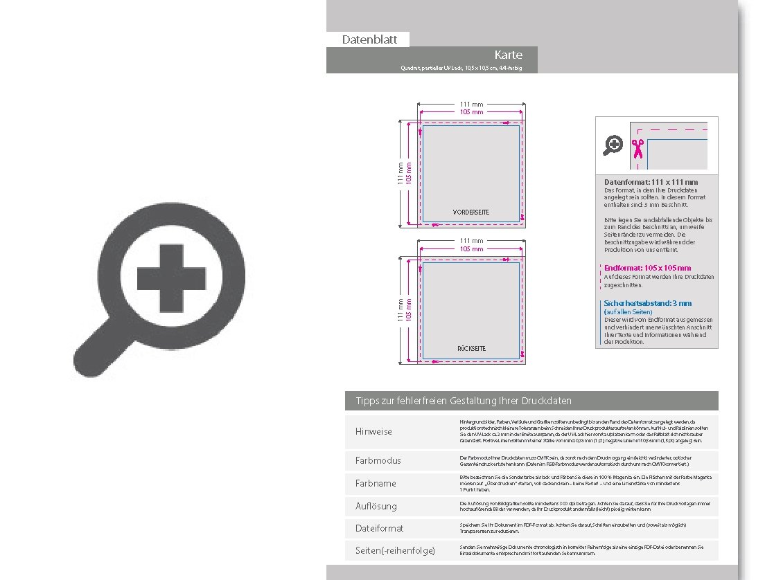 Product Bild einladungskarte_105_x_105_mm_4_4_farbig_mit_beidseitig_partieller_uv-lackierung