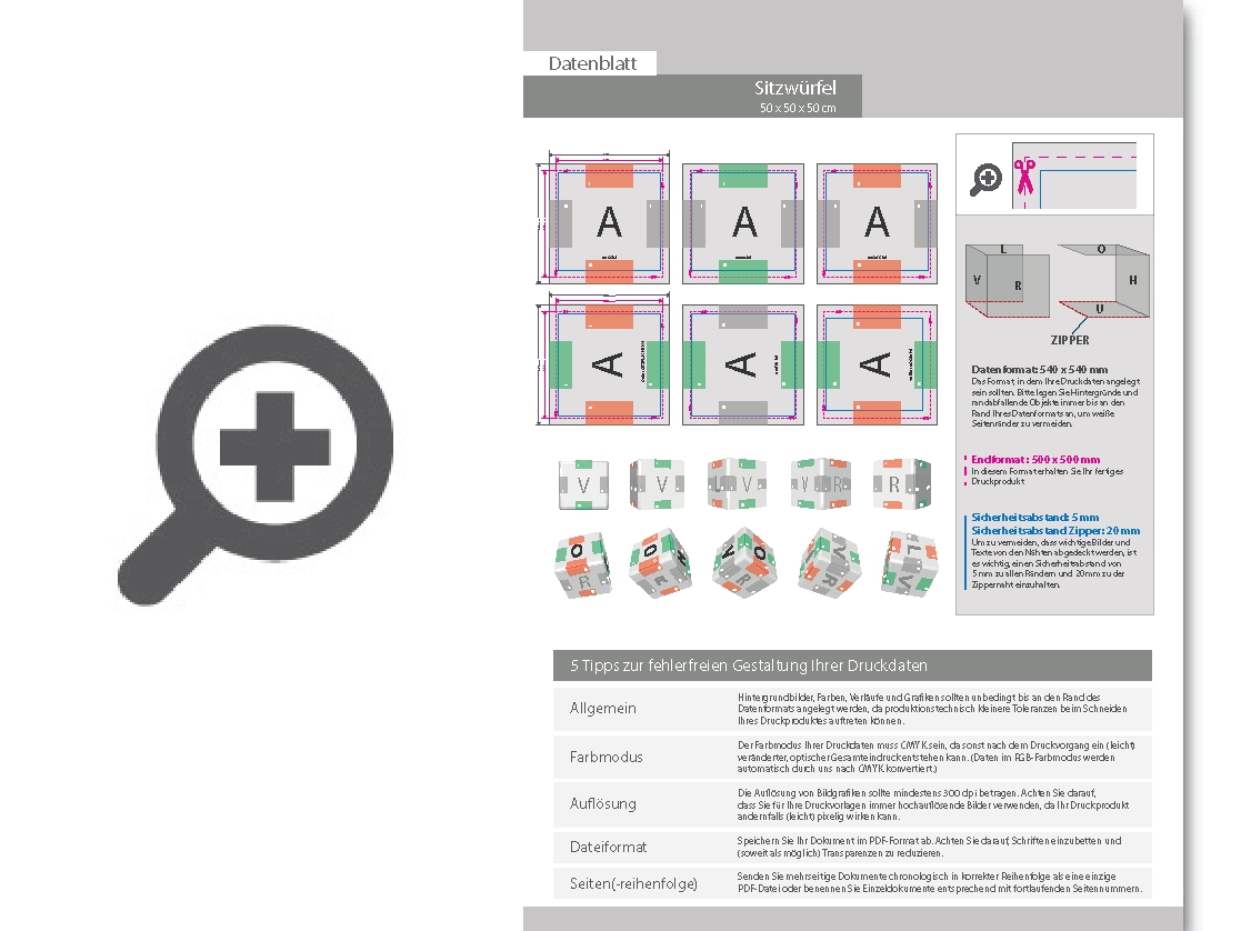 Product Bild hochwertiger_outdoor_sitzw__rfel_cube_50__komplett_vollfl__chig_4-farbig_bedruckt