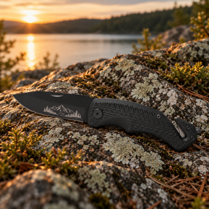 Einklingenmesser<br> PURA rescue black